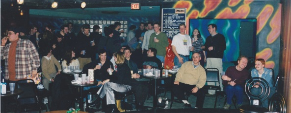 iO Christmas Party. Maybe 2002? Far right, Erica Reid. I'm having lunch with her on Tuesday.